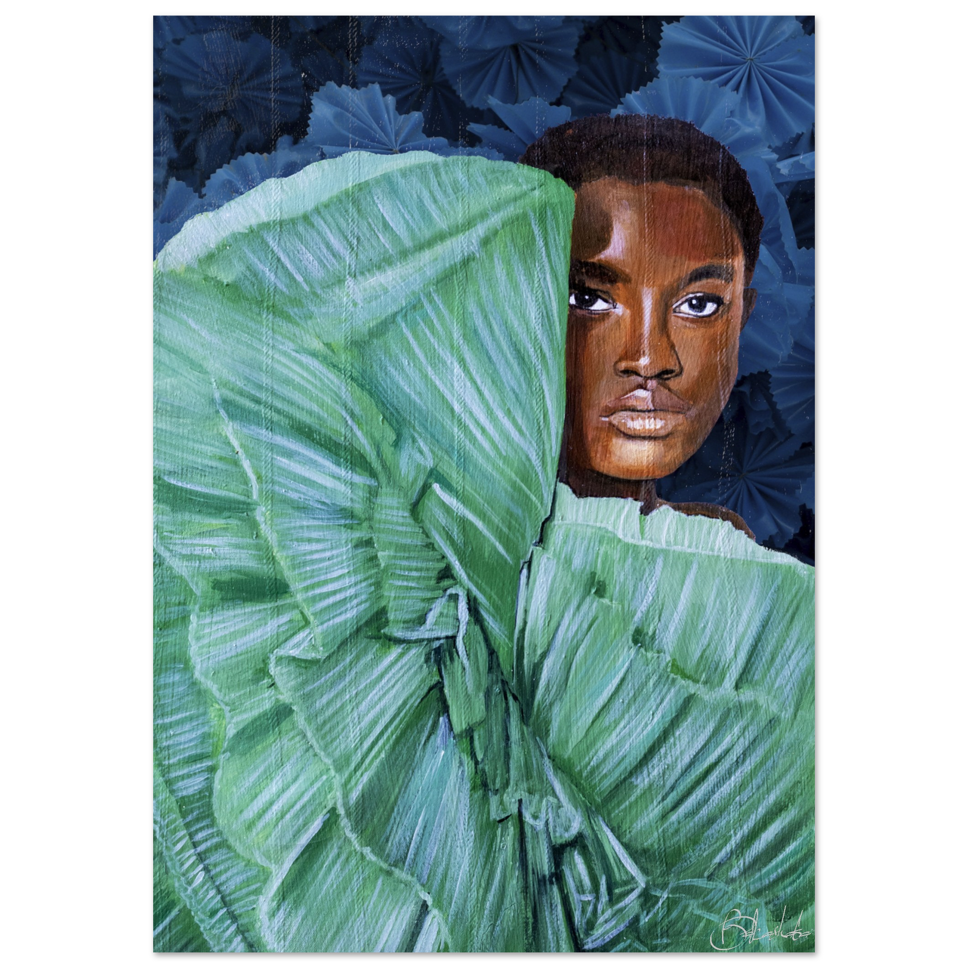 Peek a Boo | Blu Royal | Poster - ROO7ED